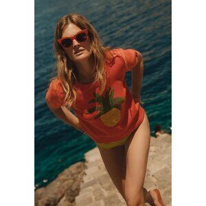 Callahan Pineapple Embroidered Sweater Tee